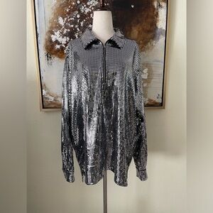AKNVAS Yanna reflective disco shirt fall of 2022 collection unisex size M BNWT~